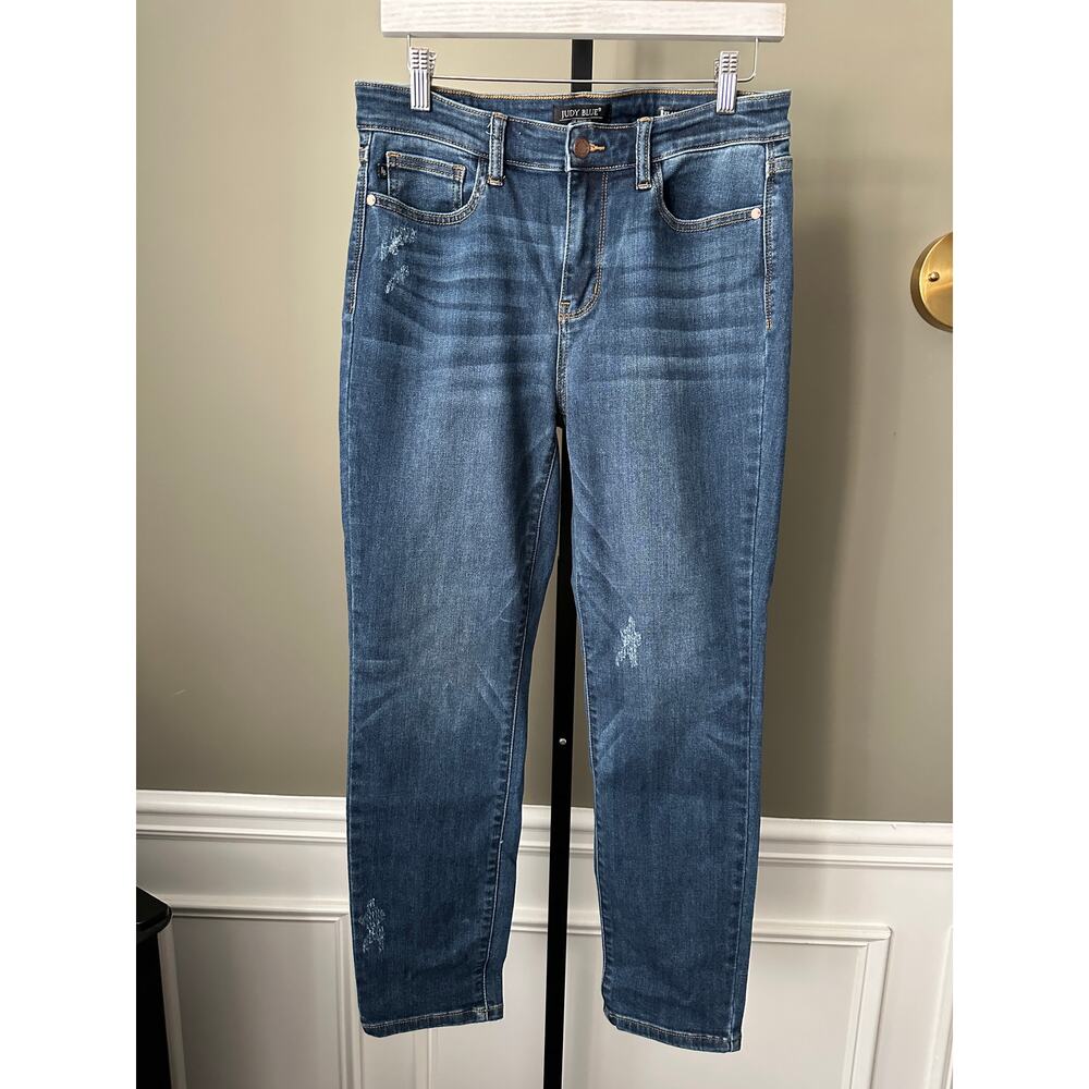 Judy Blue Meant To Be Mid Rise Dark Wash Relaxed Fit Jeans Size 9/29 - Picture 2 of 5
